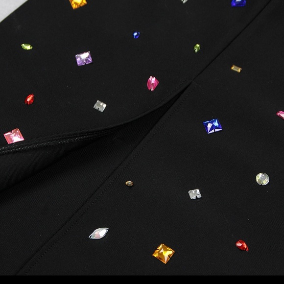 Bandage Dress with Embellishment - Picture 9 of 14